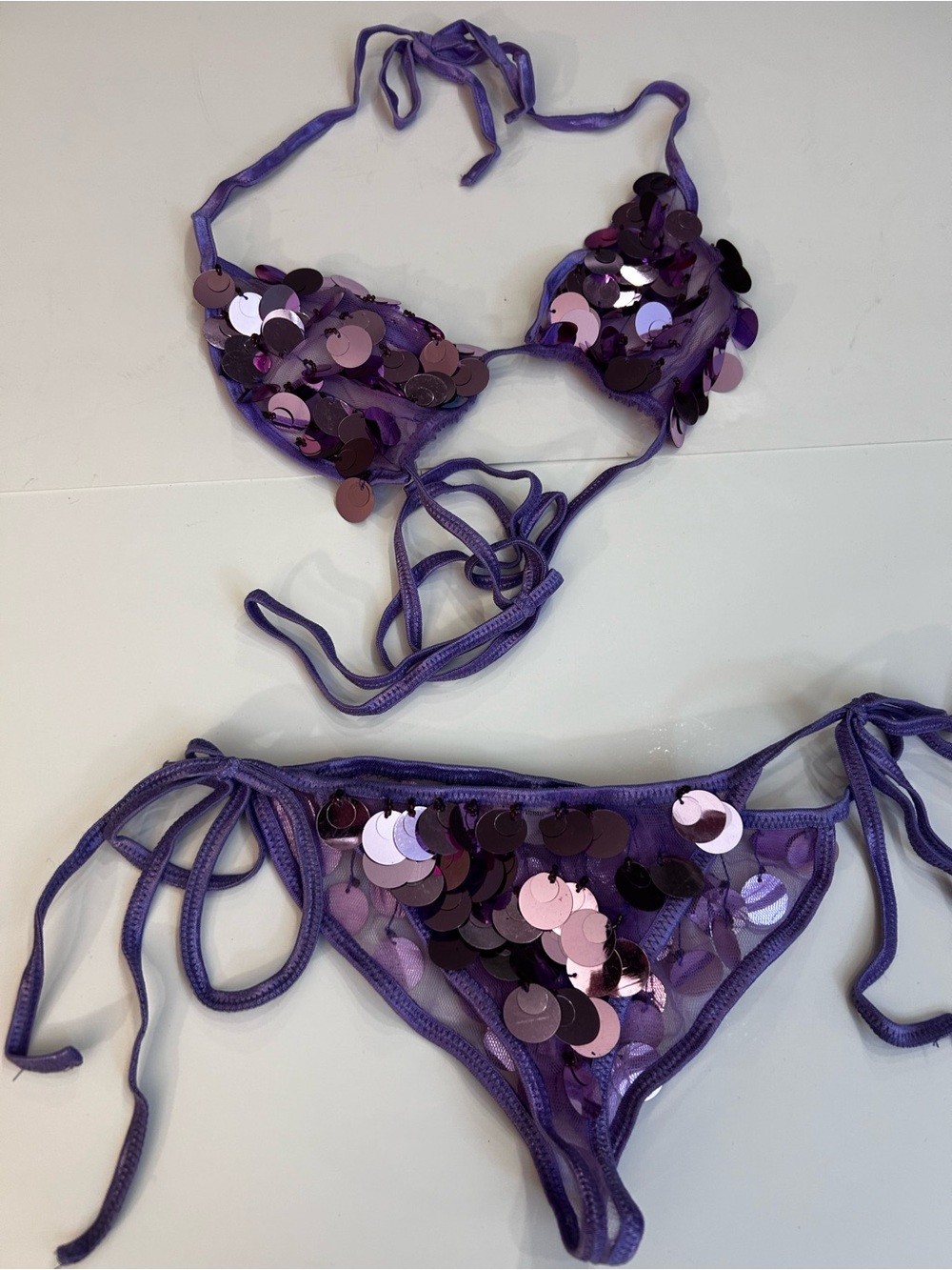 Leg Avenue Lavender Sequin Bikini Bottom
